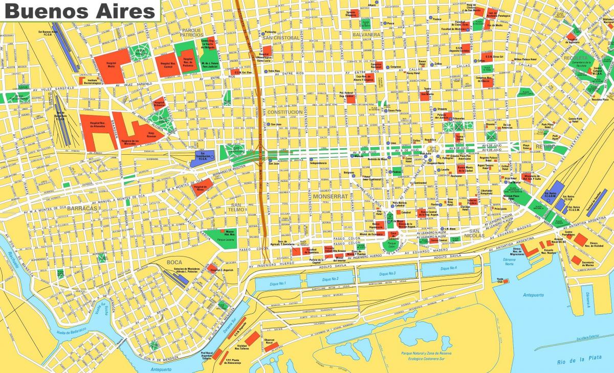 ブエノスアイレス市の地図